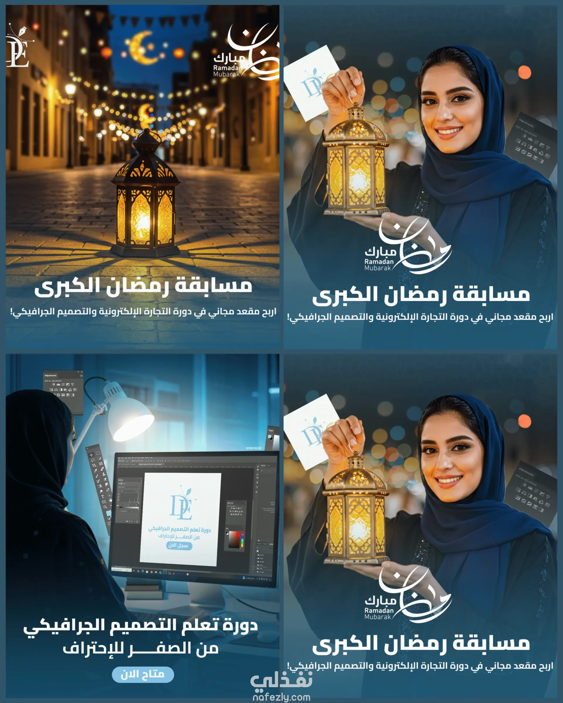تصميم كاروسيل رمضاني احترافي لوسائل التواصل الاجتماعي