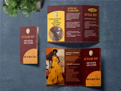 تنفيذ  flyer ,brochure ,rollup billboard ,