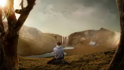 تصميم دمج بعنوان استكشاف الطبيعة و المغامرة