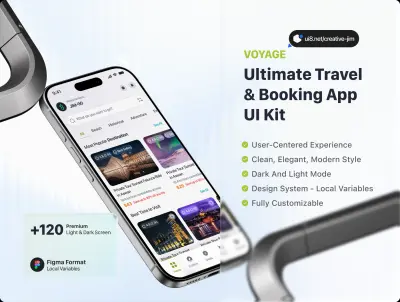 Voyage – مجموعة واجهات تطبيق السفر والحجوزات المتكاملة