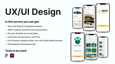 تصميم تجربة وواجهة مستخدم لتطبيقات الموبايل ومواقع الويب