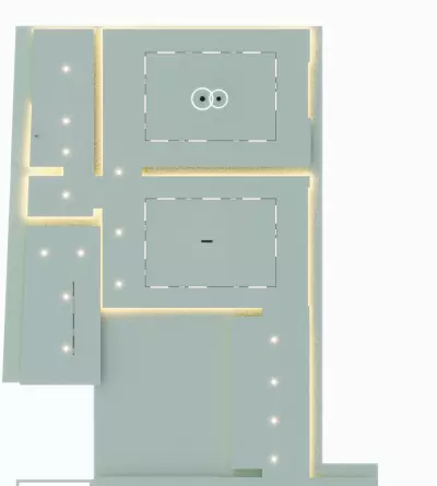 تصميم اسقف مع توزيع الاناره