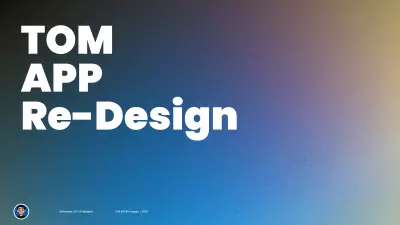 استشارة لاعادة تصميم تطبيق TOM الطبي