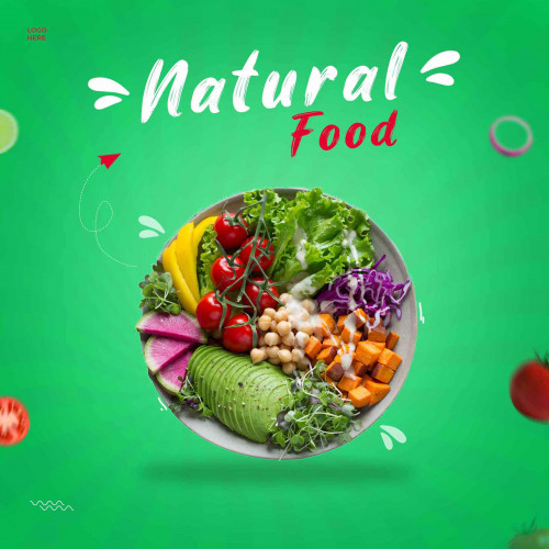 Natural Food Creative Social Media Design