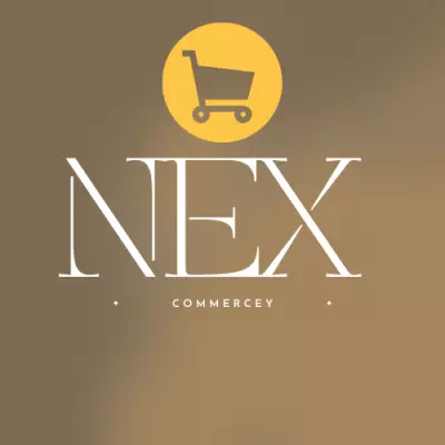 لوجو احترافي لموقع يدعي NexCommercey يقدم خدمات في التجارة الإلكترونية خاصة امازون