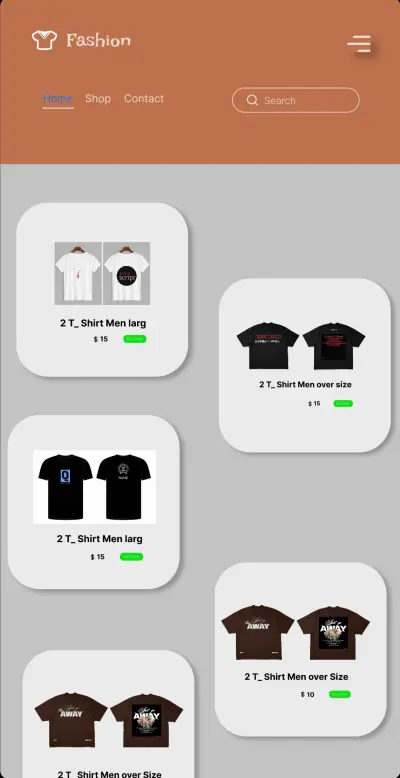 تصميم صفحة هبوط لمتجر ازياء