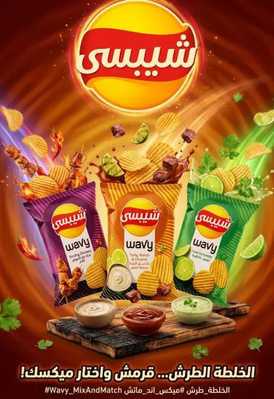 تصميم بوست سوشيال ميديا  ل شركة شيبسي