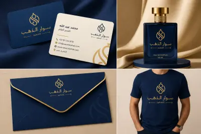 تصميم هوية  (سوار الذهب )  للعطور