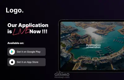تصميم وتطوير صفحة هبوط (Landing Page) احترافية لتطبيق موبايل