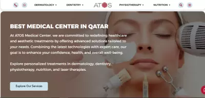 تصميم وتطوير موقع ATOS Medical Center قطر