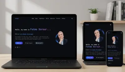 تصميم وتطوير بورتفوليو احترافي لمطور Full-Stack | Modern Developer Portfolio
