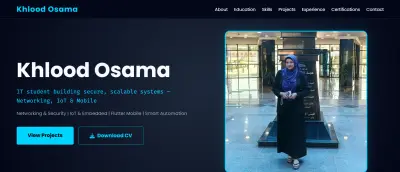 تصميم موقع Portfolio احترافي باستخدام HTML CSS JavaScript