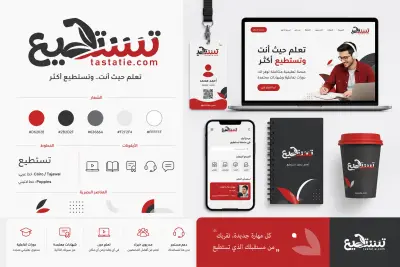 هوية بصرية منصة تستطيع التعليمية