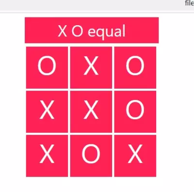 XO Game using HTML,CSS, JavaScript
