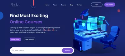 تصميم UI/UX design كامل لموقع كورسات- UI/UX design for courses website
