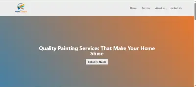 تصميم صفحة هبوط Landing Page احترافية لخدمات الطلاء والدهانات