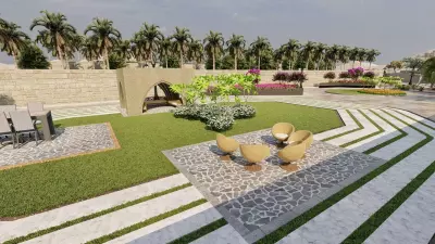 تصميم لاندسكيب لفيلا علي مساحه 500 متر