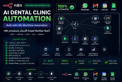 أتمتة عيادات الأسنان بـ n8n | نظام حجز مواعيد ذكي عبر واتساب