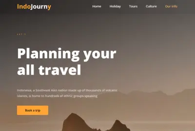 صفحة هبوط احترافية لرحلات السفر والسياحة – Landing Page عصرية ومتفاعلة