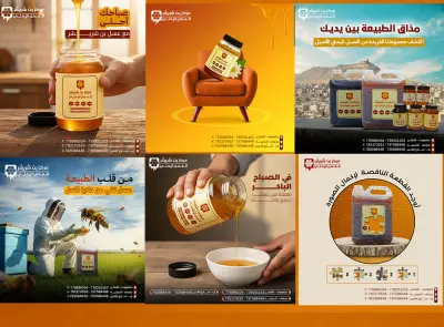 تصاميم سويشل ميديا عسل مركز بن شريشر