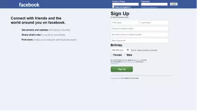 Old Facebook Login Page