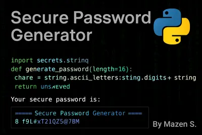 مولّد كلمات مرور آمن باستخدام Python