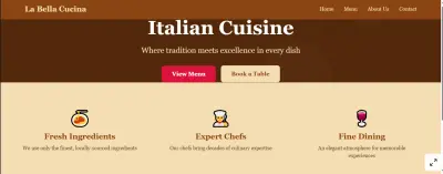 Modern and Responsive Restaurant Website Design