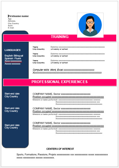 سير ذاتية باللغة الانجليزية.