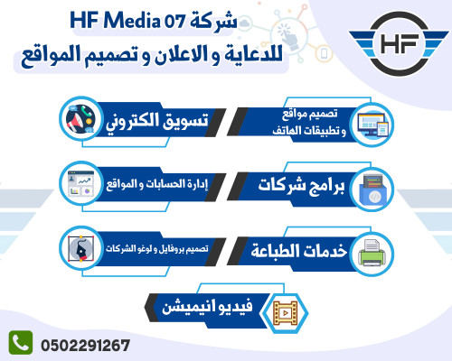 تصميم تعريفي لخذمات الشركة.