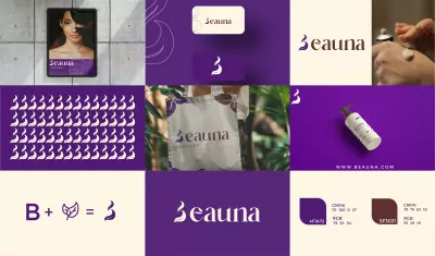 هوية بصرية لمستحضرات العنايه بالبشرة (Beauna)