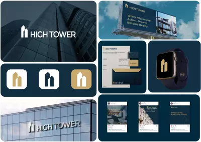هوية بصريه لشركة عقارات (High Tower)