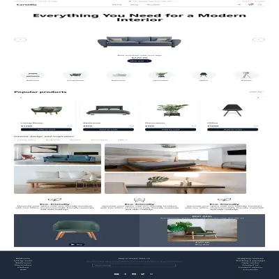 Cartzilla – واجهة متجر إلكتروني حديثة للأثاث