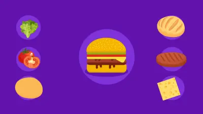 Motion Graphic Burger Ingredirnts