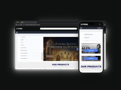 موقع E-commerce مطوّر باستخدام React JS و CSS و Bootstrap