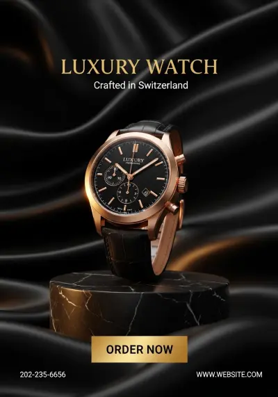 تصميم ساعة الرفاهية المُقاسة. كرونوغراف الذهب الوردي: دقة صنع لسادة القرار.