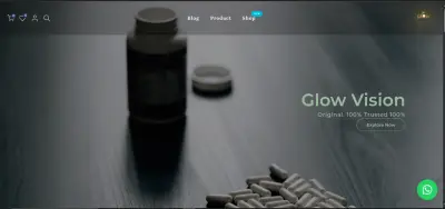 تأسيس وتطوير المتجر الإلكتروني لعلامة المكملات ومستحضرات التجميل "Glow Vision".