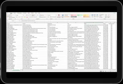 استخراج بيانات دليل الموظفين من موقع الجامعات