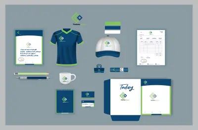 تصميم هوية بصرية احترافية متكاملة (براند كامل) لعلامتك التجارية نموذج 3