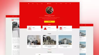 تصميم قالب موقع  UI/UX