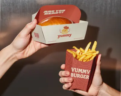 تصميم هوية بصرية لعلامة Yummy Burger