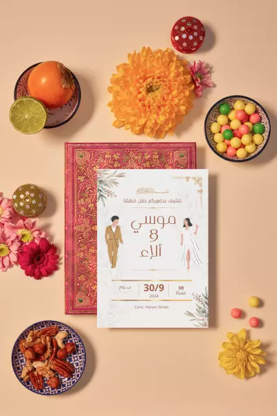 تصميم دعوة خطوبة