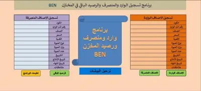 برنامج محاسبي لادارة المخازن من وارد ومنصرف