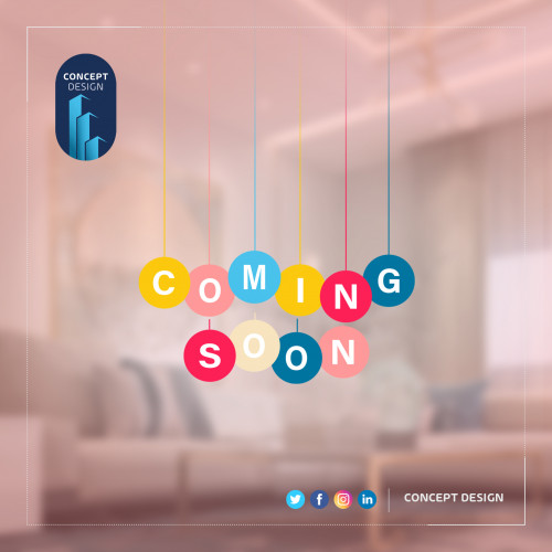 تصميم coming soon لصالح شركة كونسبت ديزاين