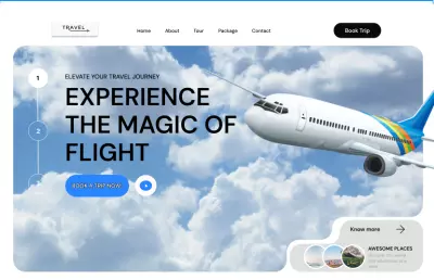 Landing Page Design for Travel Booking Website