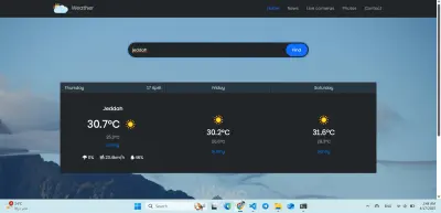 تطبيق الطقس بتقنيات HTML و CSS و JavaScript - عرض بيانات الطقس المباشرة