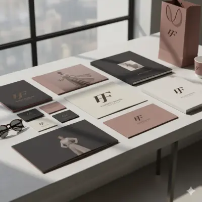 تصميم شعار وهوية بصرية متكاملة لعلامة تجارية