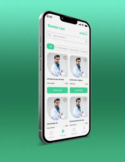 تصميم واجهة وتجربة المستخدم لتطبيق حجز مواعيد الأطباء Ui Ux Design