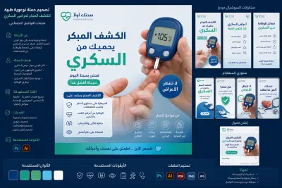 تصميم حملة توعوية طبية لمنصات التواصل الاجتماعي | Medical Social Media Campaign