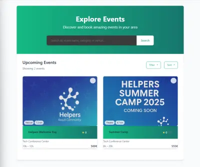 Event Booking System V1 - نظام متكامل لإدارة وحجز الفعاليات