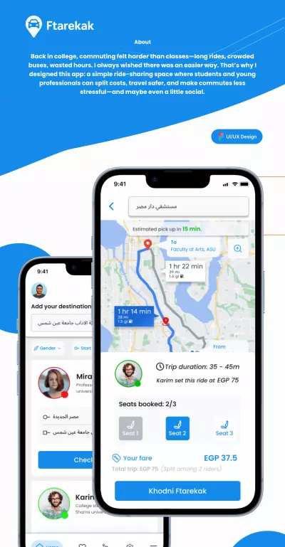 FETAREKAK - Carpooling app